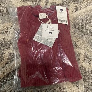 Kate Quinn Zipper Footie - Organic Cotton - In “Garnet” - 6-9M